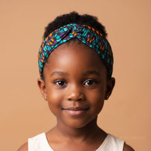 Afbeelding in Gallery-weergave laden, African print Headband - Kids - Hair Accessories - Multi color Ocean Eye
