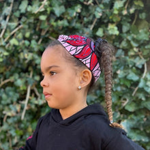 Charger l'image dans la galerie, Bandeau imprimé africain - Enfants - Accessoires cheveux - Rose
