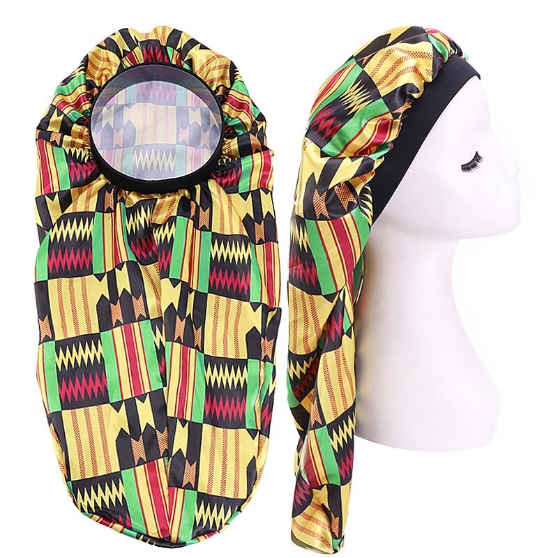 Satijnen mutsje voor Dreadlocks / Vlechten / Rasta - Kente print Dreadsock / Satijnen nachtcap / Haarmutsje