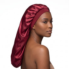 Load image into Gallery viewer, Satin bonnet for Dreadlocks / Braids / Rasta - Red Dreadsock / Satin night cap / Hair bonnet
