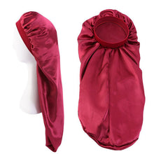 Afbeelding in Gallery-weergave laden, Satijnen muts voor Dreadlocks / Vlechten / Rasta - Rode Dreadsock / Satijnen nachtcap / Haarmuts
