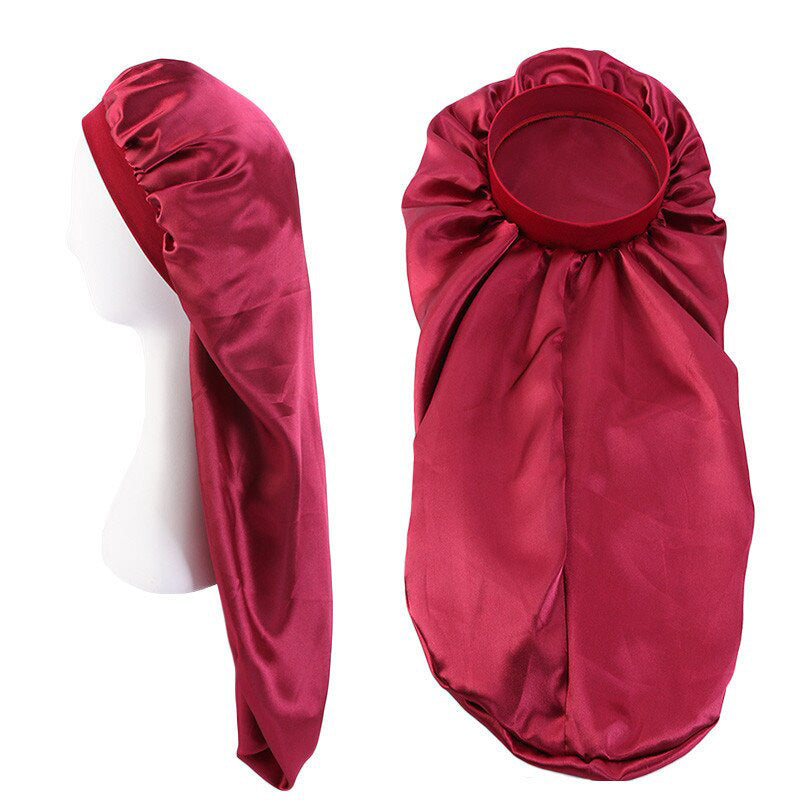 Satijnen muts voor Dreadlocks / Vlechten / Rasta - Rode Dreadsock / Satijnen nachtcap / Haarmuts