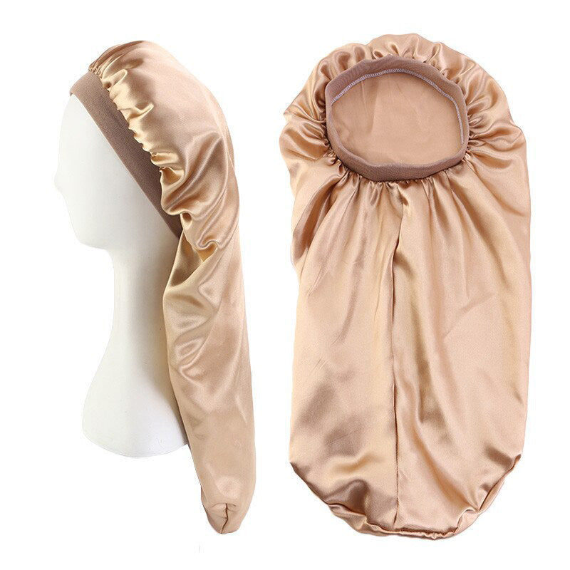 Satijnen muts voor Dreadlocks / Vlechten / Rasta - Khaki Dreadsock / Satijnen nachtcap / Haarmuts