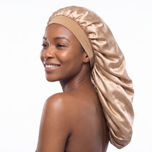 Afbeelding in Gallery-weergave laden, Satijnen muts voor dreadlocks / vlechten / rasta - Khaki dreadsock / satijnen nacht muts / haarmuts
