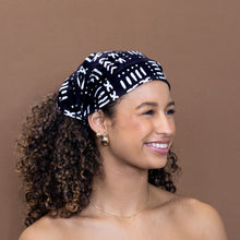 Afbeelding in Gallery-weergave laden, African print Headband - Unisex Adults - Hair Accessories - Black / White BOGOLAN
