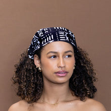 Afbeelding in Gallery-weergave laden, African print Headband - Unisex Adults - Hair Accessories - Black / White BOGOLAN
