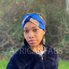 Charger l&#39;image dans la galerie, African print Headband - Adults - Hair Accessories - Blue
