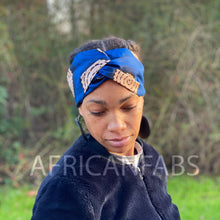 Afbeelding in Gallery-weergave laden, African print Headband - Adults - Hair Accessories - Blue
