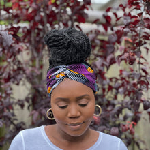 Afbeelding in Gallery-weergave laden, African print Headband - Adults - Hair Accessories - Purple tangle
