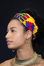 Charger l&#39;image dans la galerie, African print Headband - Adults - Hair Accessories - Yellow Multicolor kente
