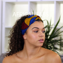 Charger l&#39;image dans la galerie, Bandeau imprimé africain - Adultes - Accessoires cheveux - Santana rouge VLISCO
