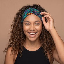 Charger l'image dans la galerie, African print Headband - Adults - Hair Accessories - Turquoise Purple Ocean Eye
