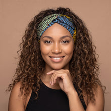 Charger l'image dans la galerie, African print Headband - Adults - Hair Accessories - Green Concentric Circles
