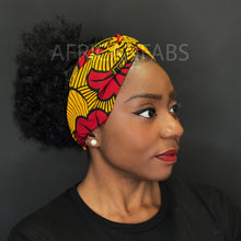 Load image into Gallery viewer, African print Headband - Adults - Hair Accessories - Dark yellow wedding flower VLISCO
