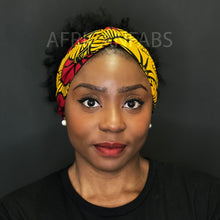 Load image into Gallery viewer, African print Headband - Adults - Hair Accessories - Dark yellow wedding flower VLISCO
