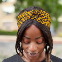 Load image into Gallery viewer, African print Headband - Adults - Hair Accessories - Bronze Vlisco VLISCO
