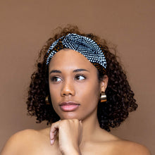 Charger l&#39;image dans la galerie, African print Headband - Adults - Hair Accessories - Mustard-brown diamonds
