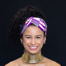 Charger l&#39;image dans la galerie, African print Headband - Adults - Hair Accessories - Purple kente
