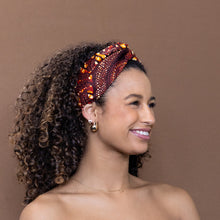 Load image into Gallery viewer, African print Headband - Adults - Hair Accessories - Brown / bronze branches
