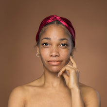 Load image into Gallery viewer, Red Satin Headband with Twist - Adult Hair Accessory
