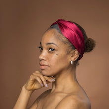 Load image into Gallery viewer, Red Satin Headband with Twist - Adult Hair Accessory
