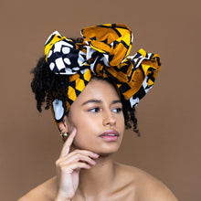 Afbeelding in Gallery-weergave laden, Afrikaanse mosterd/gele Samakaka Hoofddoek
