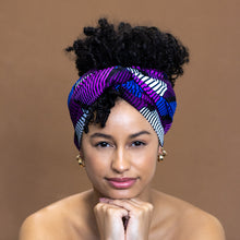 Load image into Gallery viewer, African Purple Swirl  headwrap
