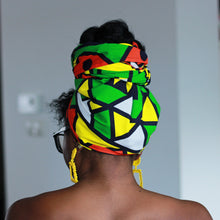 Load image into Gallery viewer, African red / green samakaka headwrap

