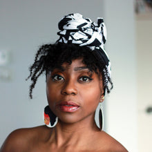 Afbeelding in Gallery-weergave laden, African black / white samakaka / samacaca headwrap
