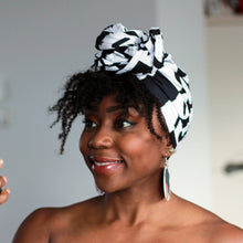 Afbeelding in Gallery-weergave laden, African black / white samakaka / samacaca headwrap
