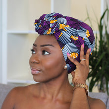 Afbeelding in Gallery-weergave laden, African headwrap - Purple trangle
