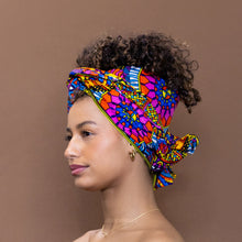 Load image into Gallery viewer, African Multicolor disks headwrap
