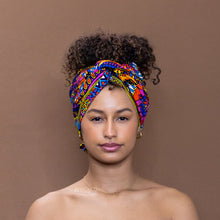 Load image into Gallery viewer, African Multicolor disks headwrap
