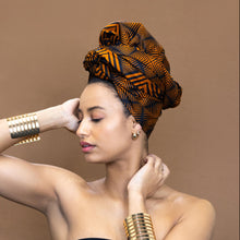 Lade das Bild in den Galerie-Viewer, African Brown / Orange Fade effect headwrap
