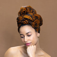 Lade das Bild in den Galerie-Viewer, African Brown / Orange Fade effect headwrap

