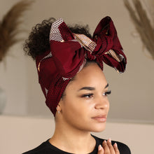 Load image into Gallery viewer, African Red spotlights / headwrap
