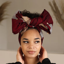 Load image into Gallery viewer, African Red spotlights / headwrap
