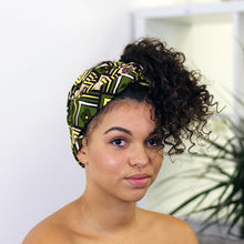 Afbeelding in Gallery-weergave laden, African headwrap - Green / yellow
