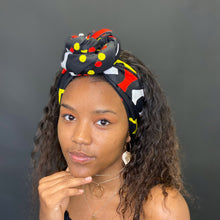 Load image into Gallery viewer, African headwrap - Red / yellow Mud

