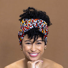 Lade das Bild in den Galerie-Viewer, African Red / Orange Bogolan / Mud headwrap

