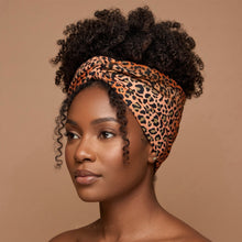 Afbeelding in Gallery-weergave laden, African headwrap - Orange Beige Leopard Spots

