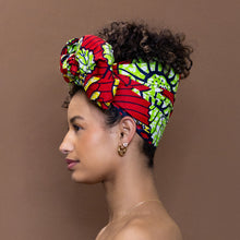 Load image into Gallery viewer, African Red flower - headwrap
