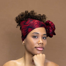 Load image into Gallery viewer, African Red Fade effect headwrap
