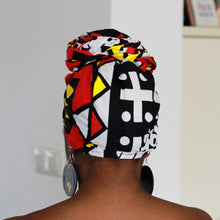 Afbeelding in Gallery-weergave laden, African Red Samakaka headwrap - Angolan Samacaca Tribal Print
