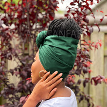 Load image into Gallery viewer, Green solid color - headwrap
