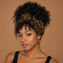 Lade das Bild in den Galerie-Viewer, African headwrap - Black Red Toghu Cameroon
