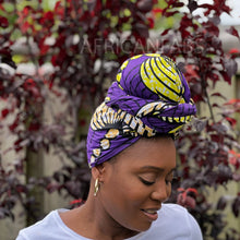 Lade das Bild in den Galerie-Viewer, African Purple flowers - headwrap
