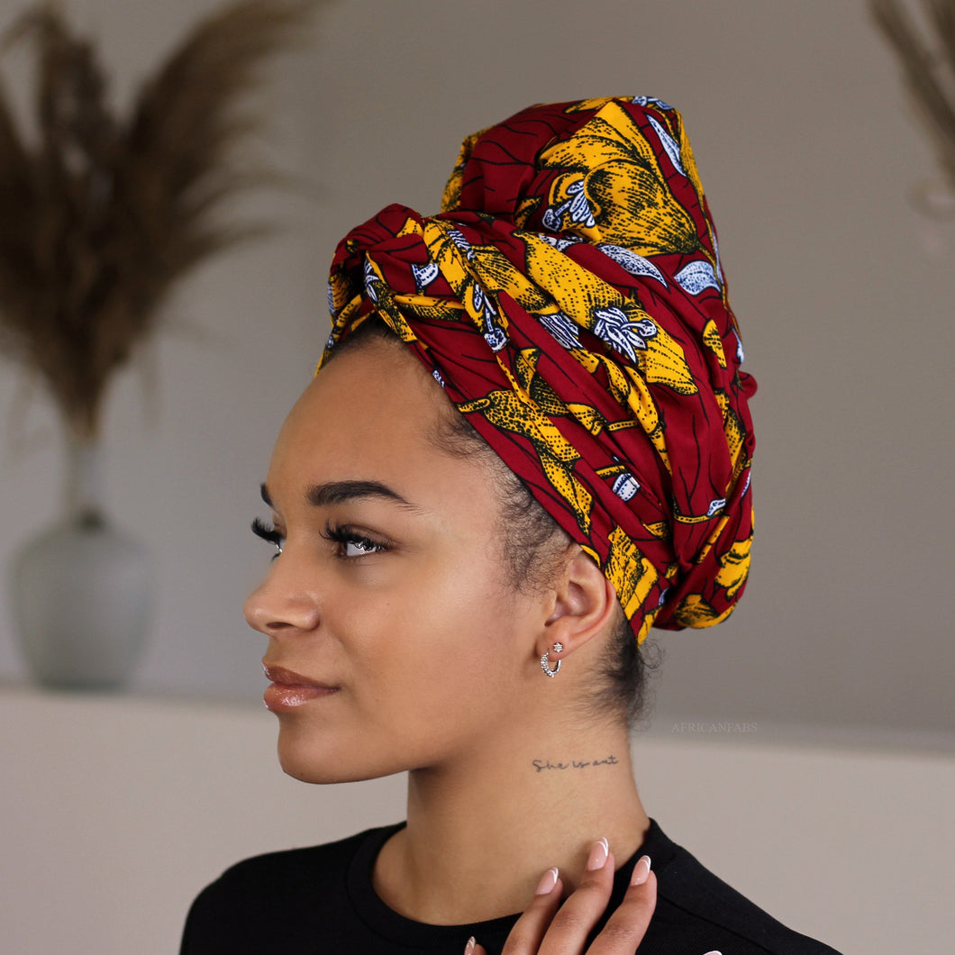 Fleurs rouges africaines / Foulard