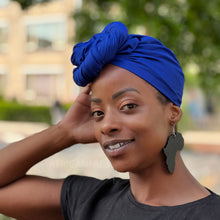 Lade das Bild in den Galerie-Viewer, Blue solid color - headwrap
