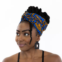 Charger l&#39;image dans la galerie, Foulard africain - Bleu ancien
